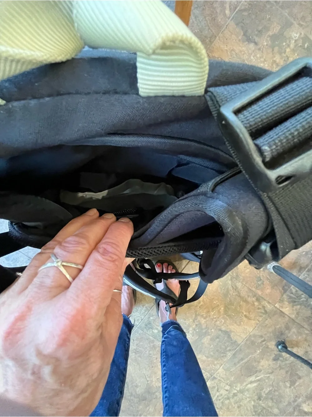 OSPREY Black and Gray Backpack with Red Logo Hydration compatible